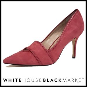 WHBM Hayden Suede Pumps in Fire Quartz